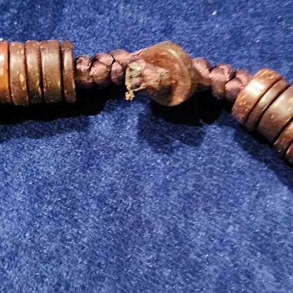 Vintage Boho Brown Coconut Shell Necklace - Picture 6 of 6